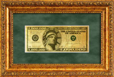 Картина на сусальном золоте «Миллион долларов»