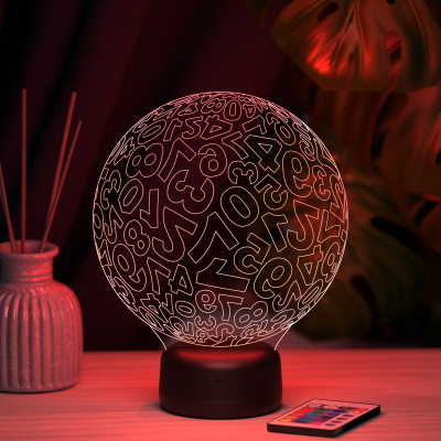 3D ночник Цифровой шар