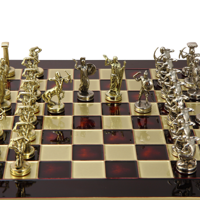 Шахматный набор "Битва Титанов" (36х36 см), доска красная