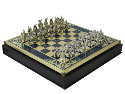 Шахматный набор "Рококо" (45х45 см), доска синяя