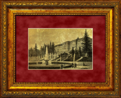 Картина на сусальном золоте «Петергоф, дворец»