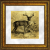 Картина на сусальном золоте «Белохвостый олень»