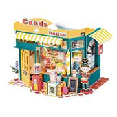 Румбокс (интерьерный конструктор) Robotime - Радужный конфетный домик (Rainbow Candy House)
