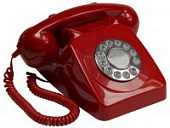 Ретро телефон настольный кнопочный GPO 746 красный