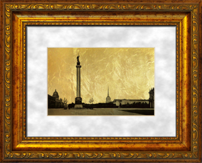 Картина на сусальном золоте «Дворцовая площадь»