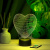 3D ночник Граненое сердце