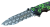 Нож Z-Hunter Spring складной, черно-зеленый Biohazard, ZB-052BKG