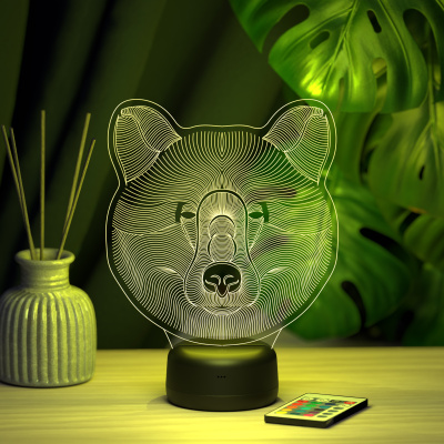 3D ночник Медведь