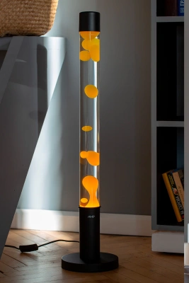 Напольная Лава лампа Amperia Falcon Black Желтая/Прозрачная (76 см)