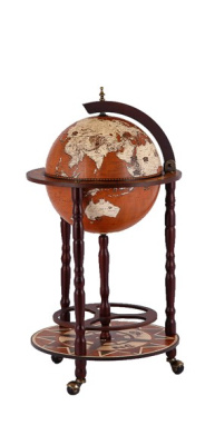 Глобус-бар напольный, сфера 33 см, арт.JG-33001-NM (современная карта мира на английском языке)