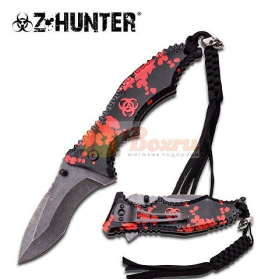 Нож Z-Hunter Spring, складной, красный, ZB-072RD 