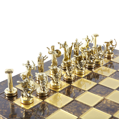 Шахматный набор "Греческая Мифология" (36x36 см), доска коричневая