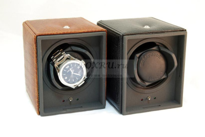 Модуль кожаный UNDERWOOD на одни часы, UN/805/C Brown, тиснение крокодил, коричневый