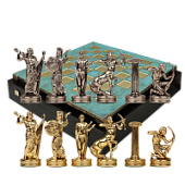 Шахматный набор "Греческая Мифология" (36х36 см), доска патиновая