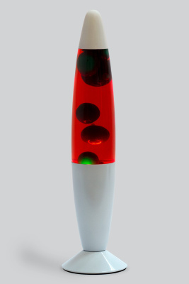 Лава-лампа 35см Зелёная/Красная (Воск) White