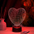 3D ночник Граненое сердце