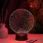 3D ночник Цифровой шар