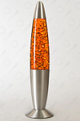 Лава-лампа 35см Оранжевая/Блёстки крупные (Глиттер)