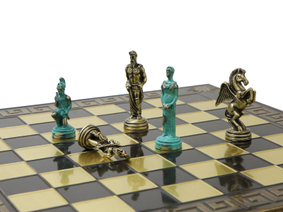Шахматный набор "Спарта" (45х45 см), доска коричневая