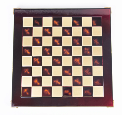 Шахматный набор "Битва Титанов" (36х36 см), доска красная