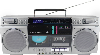 Музыкальный центр Soundmaster в стиле Ghetto Blaster 80, FM/CD/MP3/магнитофон/USB/SD/Bt