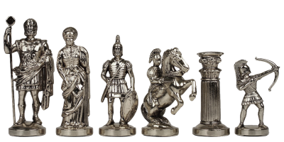 Шахматный набор "Античные войны" (44х44 см), доска черно-белая