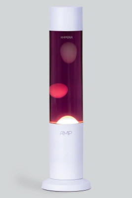 Лава лампа Amperia Tube Белая/Фиолетовая (39 см) White