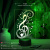 3D ночник Скрипичный ключ и ноты