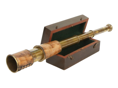 Подзорная труба в деревянном футляре (Lмакс=41 см)