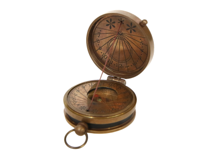 Карманный компас с солнечными часами