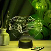 3D ночник Автомобиль Chevrolet Camaro #2