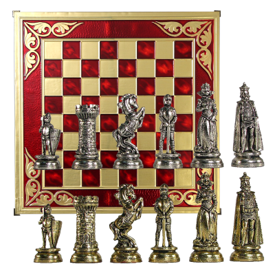 Шахматный набор "Мария Стюарт" (45х45 см), доска красная