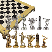 Шахматный набор "Олимпийские Игры" (36х36 см), доска черно-белая