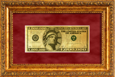 Картина на сусальном золоте «Миллион долларов»