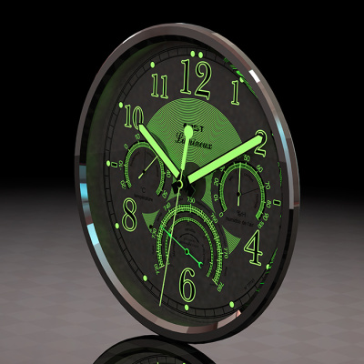 Часы настенные, метеостанция (часы, барометр, термометр, гигрометр), 77749