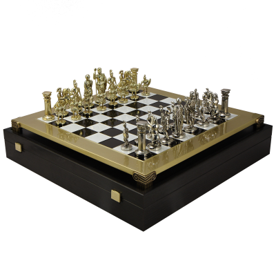 Шахматный набор "Греко-Романский Период" (44х44 см), доска черно-белая