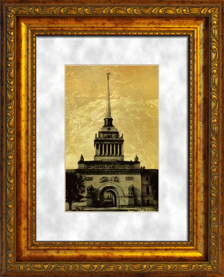 Картина на сусальном золоте «Адмиралтейство»