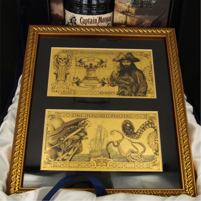 Картина на сусальном золоте «Пиратские пиастры»