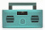 Радиоприемник GPO Bronx с Bluetooth колонкой, стерео, бирюзовый