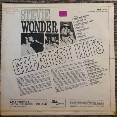 Виниловая пластинка Стиви Уандер, Stevie Wonder, Greatest hits, бу