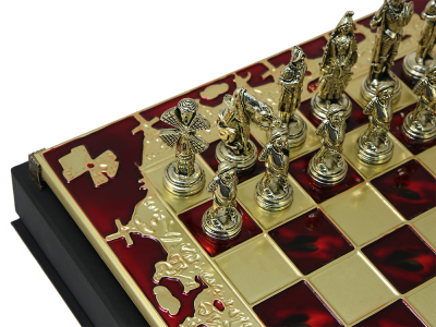 Шахматный набор "Дон Кихот" (45х45), доска красная