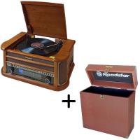 Комплект "Союз" проигрыватель и ящик для пластинок (Roadstar HIF-1993BT+ BOX-TT1)