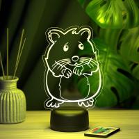 3D ночник Хомяк