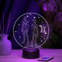 3D ночник Зодиак - Близнецы
