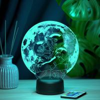 3D ночник Влюбленные космонавты