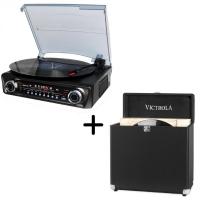 Комплект "Мустанг" проигрыватель и кейс (Roadstar TTR-9645 + Victrola VSC-20-TRQ)