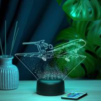 3D ночник Самолет авиалайнер ТУ-154