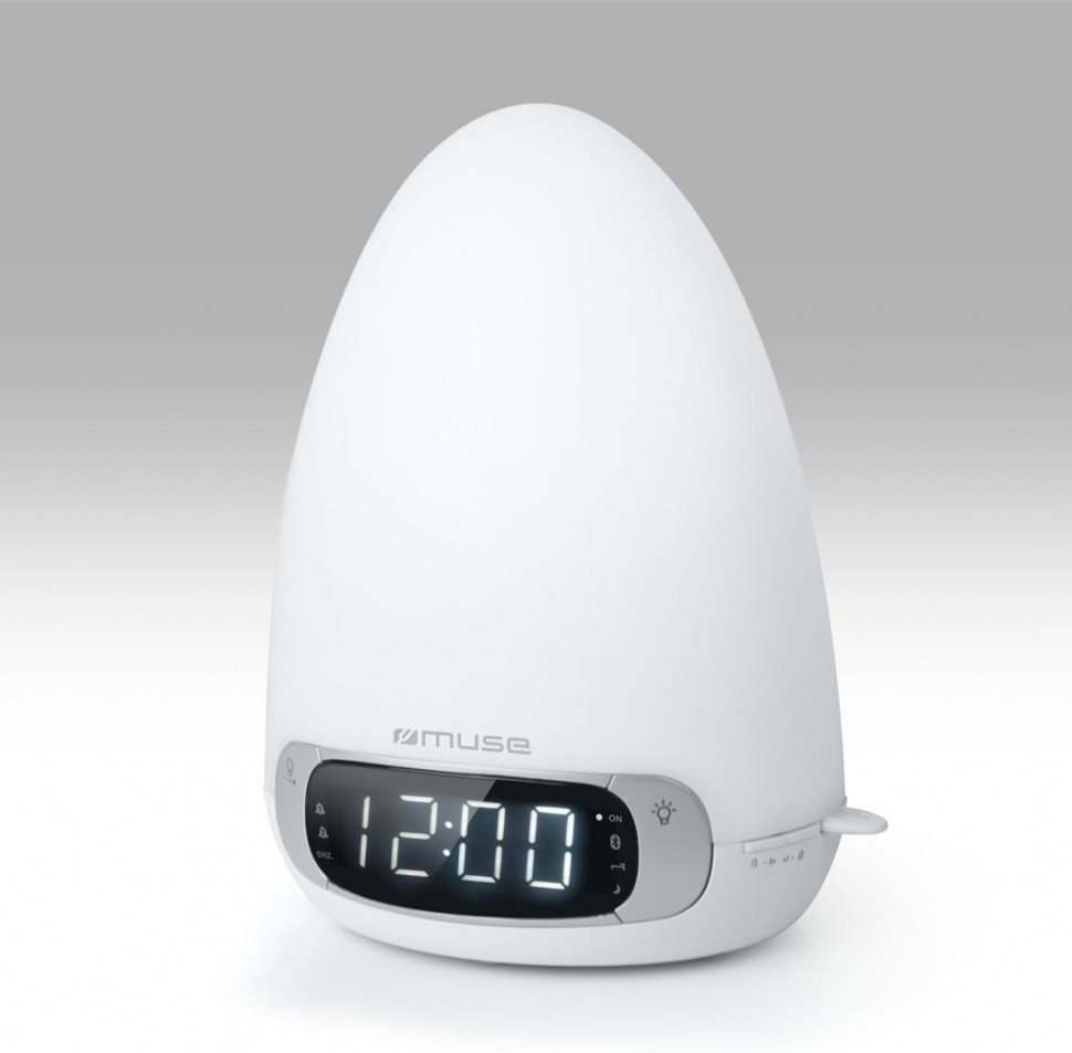 Радиоприемник Muse ML-35 BT, часы, будильник, цветная подсветка