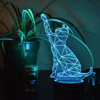 3D ночник Кошка