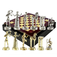 Шахматный набор "Минойский период" (36х36 см), доска красная